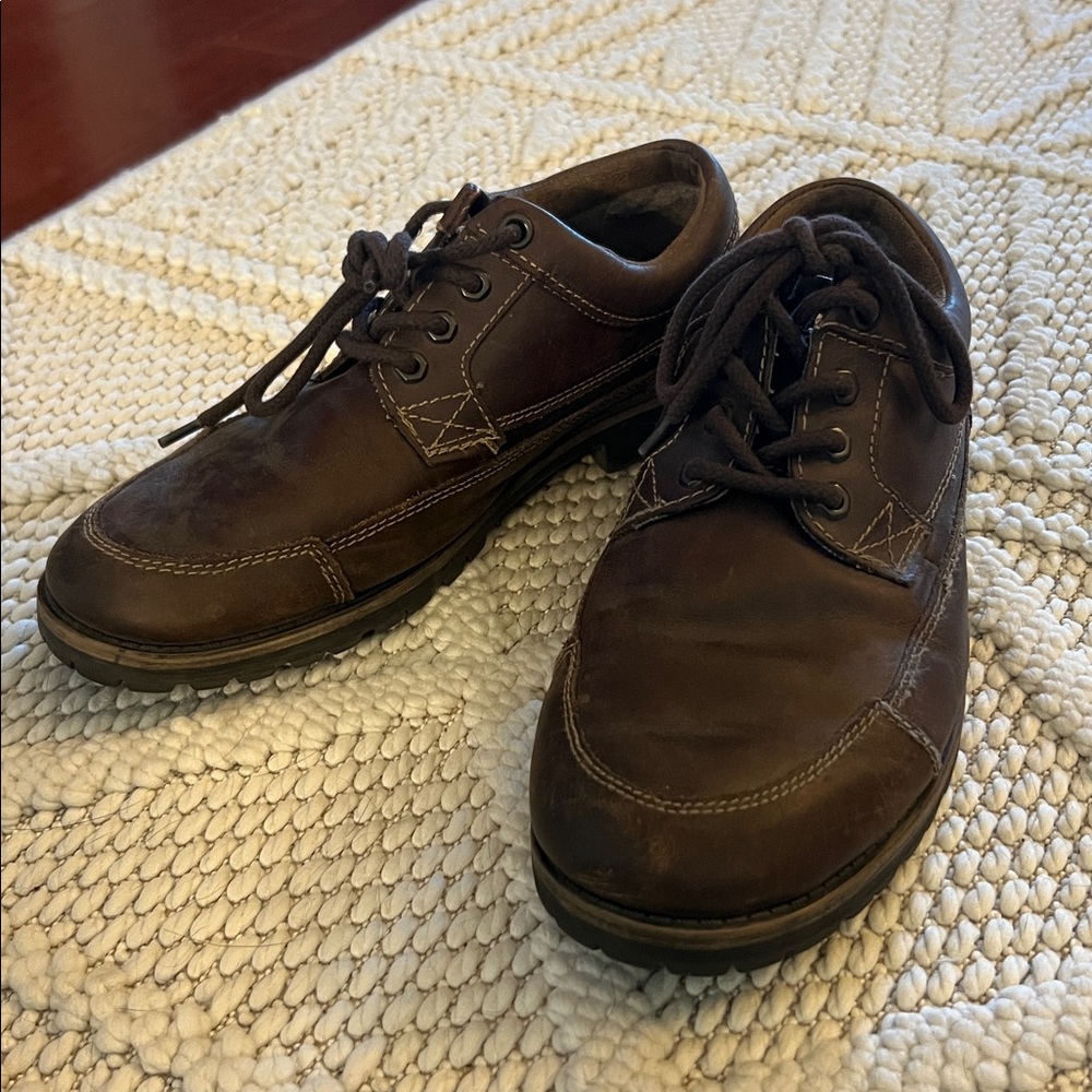 Men's Brown Leather Lace-Up Shoes chaps
